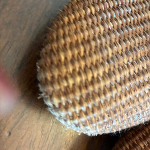 Birdies The Starling Raffia Light Brown Woven Flats Size 8 - Picture 7 of 15